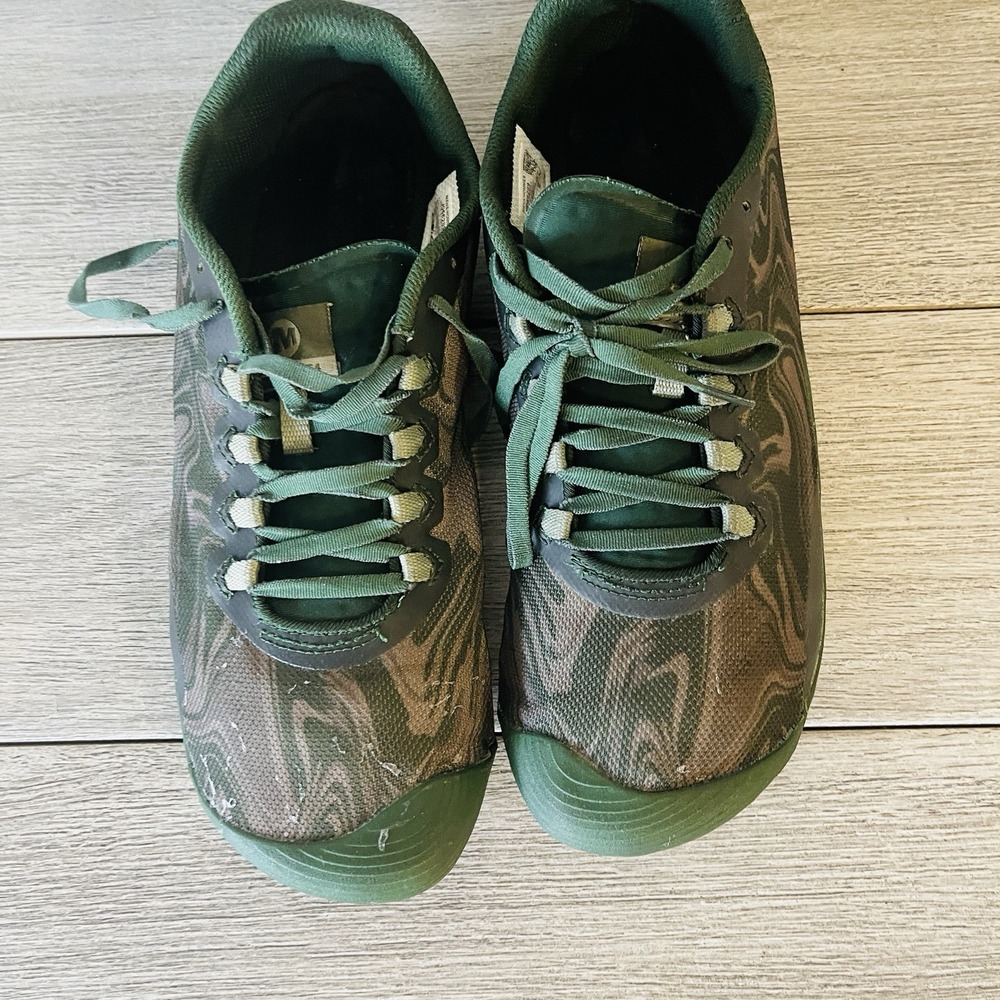 Merrell Vapor Glove 4 Men's 9.5 Green Camo Barefoot Vibram J066289